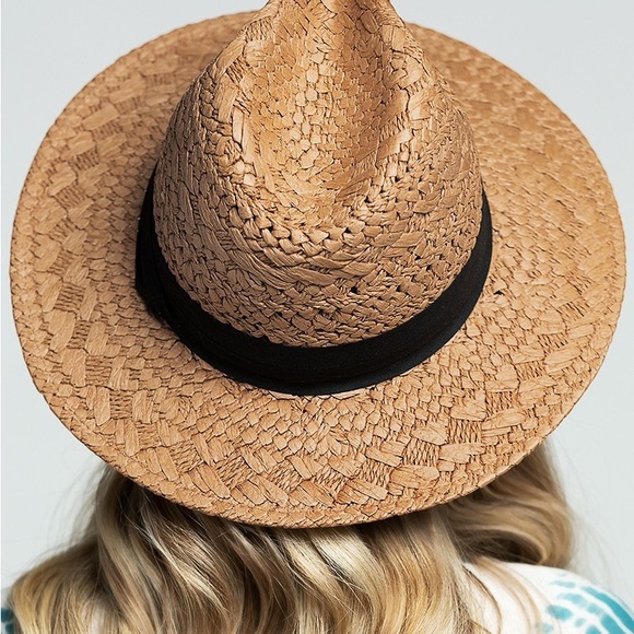Panama Brown Straw Beach Hat NWT - Picture 4 of 7
